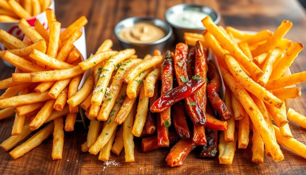 Potato Corner menu showing flavored fries