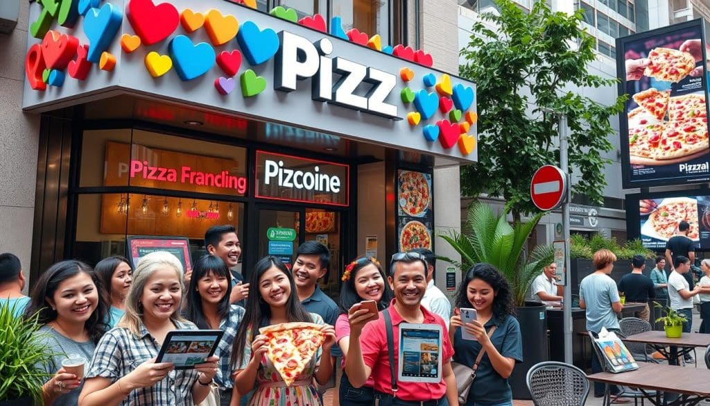 social media for pizza franchises