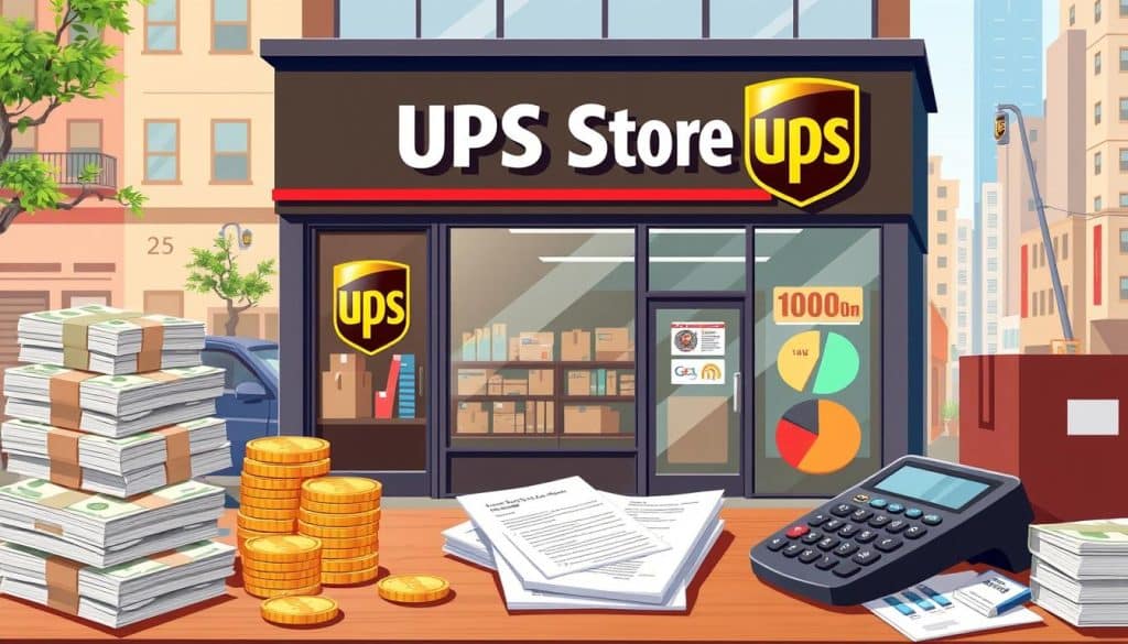 ups store franchise cost